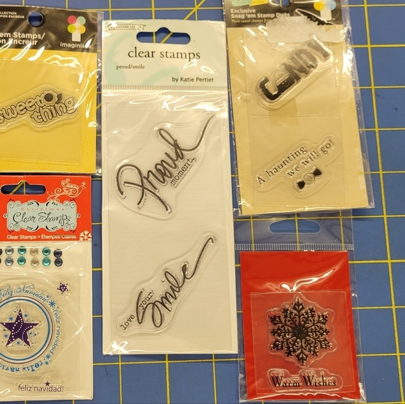 Brand New Packs of clear Stamps Lot of 7 - Picture 2 of 3